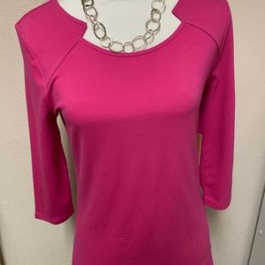 Halogen Hot Pink Long Sleeved Top From Nordstroms NWT Size S